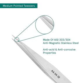 img 2 attached to 🔪 Stainless Steel Fine-Tip Tweezer - 5 inch Length for Precise Plucking and Grooming