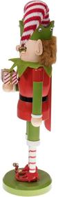 img 3 attached to Traditional 14 Inch Wooden Nutcracker - Festive Christmas Décor for Shelves and Tables by Clever Creations Santa's Elf