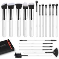 💄 leung 18-piece makeup brushes set - premium synthetic brushes for powder foundation & eye shadow makeup (pearly white) logo