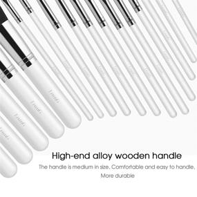 img 1 attached to 💄 LEUNG 18-Piece Makeup Brushes Set - Premium Synthetic Brushes for Powder Foundation & Eye Shadow Makeup (Pearly White)