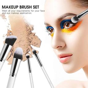 img 3 attached to 💄 LEUNG 18-Piece Makeup Brushes Set - Premium Synthetic Brushes for Powder Foundation & Eye Shadow Makeup (Pearly White)