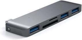 img 4 attached to 🔌 Satechi Aluminum Type-C USB 3.0 3-in-1 Combo Hub Adapter Review: Connect iPad Pro M1, MacBook Pro/Air M1 with 3 USB 3.0 Ports and Micro/SD Card Reader (Space Gray)