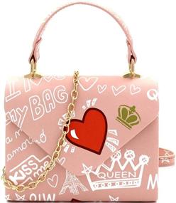 img 4 attached to Multicolor Colorful Graffiti Crossbody Top Handle Women's Handbags & Wallets