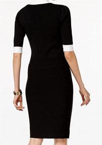 img 2 attached to 👗 Chic and Elegant: Anne Klein Women's Short Sleeve Shawl Collar Dress for Effortless Style