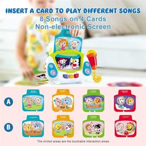 img 1 attached to 🎤 VATOS Musical Toys for Toddlers: Karaoke Singing Box Microphone Music Player with Recording, Voice Changing Function, and Educational Development – Einstein Toy for 2+ Year Old Baby Girls