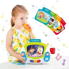 img 4 attached to 🎤 VATOS музыкальные игрушки для малышей: караоке-микрофон с функцией записи, изменения голоса и развития образования - игрушка Эйнштейна для девочек от 2 лет