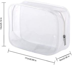 img 3 attached to 🧳 Travel-Friendly 6 Pack Clear Toiletry Carry Pouch: Waterproof Cosmetic Bags with Zipper - TSA Approved for Organized Vacation & Bathroom Essentials (A)