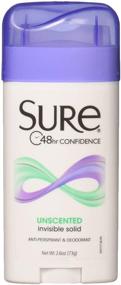 img 2 attached to Unscented Sure Sure Anti-Perspirant Deodorant Invisible Solid - Pack of 2, 2.6 oz