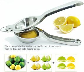 img 1 attached to 🍋 The Ultimate Professional Super Jumbo Stainless Steel Lemon Squeezer (EcoJeannie LS0002) - Unbreakable, Rust-Resistant Lemon Juicer | Commercial Grade Citrus Press with Free Citrus Tap