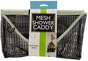 img 2 attached to 🚿 Hanging Black Mesh Shower Caddy: 12.75” x 20.5” - Foldable & Portable – Organize Your Shower and Bath Essentials