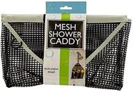 🚿 hanging black mesh shower caddy: 12.75” x 20.5” - foldable & portable – organize your shower and bath essentials logo