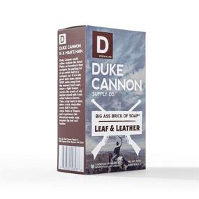 img 1 attached to Duke Cannon Supply Co. Soap on a Rope Set for Men: Tactical Scrubber Soap Pouch + Big Brick of Soap - Leaf + Leather, 10oz Rich, Warm Tobacco and Leather Scent - Premium Grooming Kit for a Masculine Clean