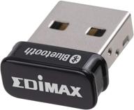 edimax bt 5.0 edr nano usb dongle for pc - fast transfer for bluetooth headsets, speakers, keyboards, and mice - compatible with win 8/10 and linux 2.6.32-5.3 (fedora & ubuntu) - bt-8500 logo