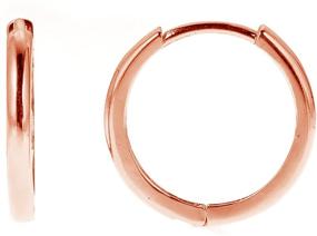 img 4 attached to 👂 Ritastephens 14k Genuine Yellow, White, or Rose Pink Gold Huggie Hoop Earrings - Mini or Small Sizes