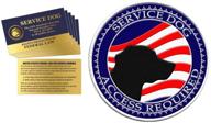 patriotic service dog sew on patch: essential law handout cards & attire for service dog vest or harness logo