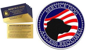 img 4 attached to Patriotic Service Dog Sew On Patch: Essential Law Handout Cards & Attire for Service Dog Vest or Harness