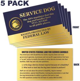 img 2 attached to Patriotic Service Dog Sew On Patch: Essential Law Handout Cards & Attire for Service Dog Vest or Harness