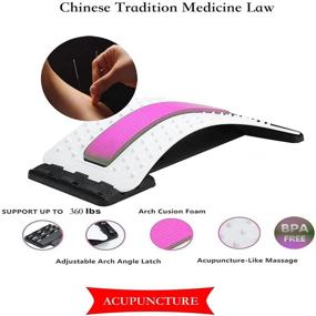 img 3 attached to 🔸 ChiFit Back Pain Relief Stretcher: Immediate Relief for Herniated Disc, Sciatica, Scoliosis - Acupressure Back Arch Stretching with Lower and Upper Back Support