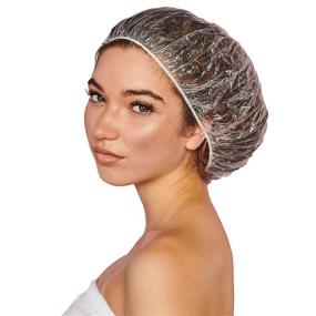 img 4 attached to 💇 Colortrak Professional Single Use Bouffant Processing Caps, 21 Inch Diameter, Clear Plastic, 100 Pack – Ideal for Perms, Conditioners, Relaxers, Coloring, and Shower Cap Use