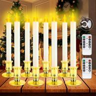 🕯 set of 8 battery operated flameless window candles with timers - festive taper candles with holders, suction cups, and remote control - ideal for christmas window decorations and festive celebrations логотип