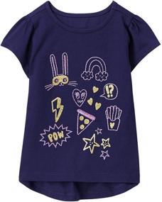 img 1 attached to Gymboree Toddler Sleeve Graphic Blissful Girls' Clothing