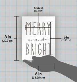 img 2 attached to 🎄 Merry and Bright Word Stencil by StudioR12: Reusable Mylar Template for Farmhouse Style Christmas DIY Home Decor