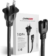 🔌 chanzon ul listed 10ft tv power cord - universal replacement cable for samsung lg tcl toshiba hisense, canon pixma, hp, dell, epson printer, sony playstation ps4 ps5 ps2 ps3, xbox one - 2 prong ac 7a plug logo