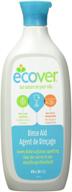 ecover dishwasher rinse aid, 16 ounce - naturally derived logo