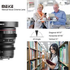 img 2 attached to MEKE 25mm T2.2 Large Aperture Manual Focus Lens with Low Distortion, 4K Capability, and Micro Four Thirds Mount, Compatible with Olympus and Panasonic Lumix Cameras, BMPCC 4K, and Zcam E2