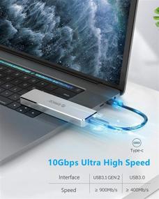 img 3 attached to 💽 ORICO Aluminum M.2 NVMe SSD Enclosure - Ultra-Slim M-Key PCIe to USB3.1 Gen2 Type-C - 10Gbps External NVMe SSD Case - Storage up to 2TB - Silver - PCM2