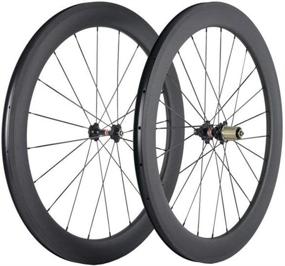 img 4 attached to SunRise Carbon Wheels: 60mm Deep & 🚴 25mm Wide Clincher Wheelset for 700c Road Cycling