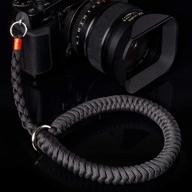 handcrafted paracord camera wrist strap: durable dslr mirrorless camera accessory logo