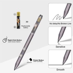 img 2 attached to 🖊️ Surface Pen with 1024 Pressure Levels by ZesGood - Compatible with Microsoft Surface Pro, Surface Go, Surface Laptop, Surface Book