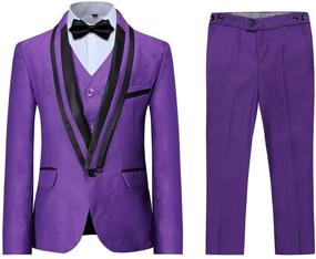 img 4 attached to 👔 Stylish Black Pieces Blazer Pants: Must-have Formal Attire for Boys' Suits & Sport Coats