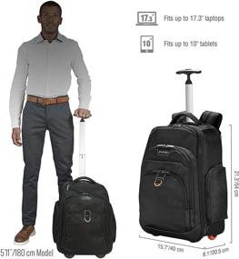 img 2 attached to 🎒 EVERKI Atlas Wheeled Laptop Backpack: Versatile 13-Inch to 17.3-Inch Adjustable Compartment for Business Professionals (EKP122)