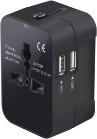 img 4 attached to 🌍 Universal Travel Adapter with Dual USB Ports – All-in-One Wall Charger for Cell Phones, Laptops – Compatible with USA, EU, UK, AUS Plugs