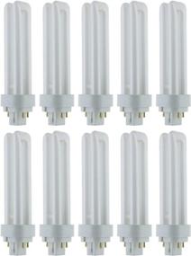 img 2 attached to 🔆 Sunlite Neutral White CFL Bulbs - PLD18/E/SP35K/10PK 3500K, 18W PLD Double U-Shaped Twin Tube, 4-Pin G24q-2 Base (Pack of 10)
