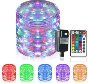 img 4 attached to Color Changing Waterproof Outdoor Rope Lights: HAHOME 66Ft 200LEDs String Lights for Christmas, Home, Garden Decoration in Multi-Colored