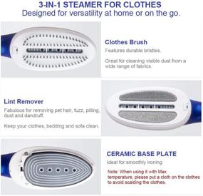 img 1 attached to 👕 XBDUS Handheld Steamer for Clothes - Powerful Wrinkle Remover and Portable Steam Iron with 2 Removable Brushes, Ideal for Home and Travel Use