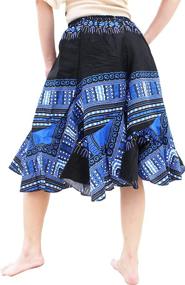 img 1 attached to 👧 Raan Pah Muang Dashiki Elastic Girls' Skirt & Skort Clothing