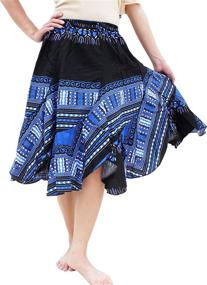 img 3 attached to 👧 Raan Pah Muang Dashiki Elastic Girls' Skirt & Skort Clothing