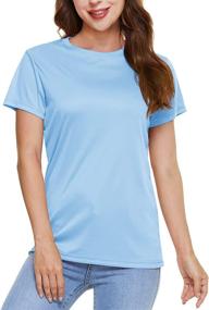 img 1 attached to 👕 Stay Cool and Protected with CRYSULLY Women's UPF 50+ Sun Protection Crewneck T-Shirt