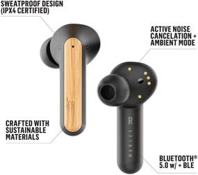 img 3 attached to 🎧 House of Marley Redemption ANC: True Wireless Earbuds - Noise Cancelling, Microphone, 20 Hours Playtime - Sustainable Materials, Signature Black