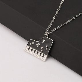 img 3 attached to 🎹 SEIRAA Piano Keyboard Necklace: Delightful Music Jewelry for Women, Girls, and Piano Enthusiasts