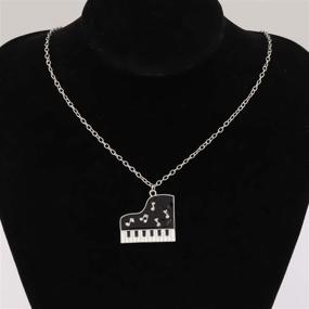 img 1 attached to 🎹 SEIRAA Piano Keyboard Necklace: Delightful Music Jewelry for Women, Girls, and Piano Enthusiasts