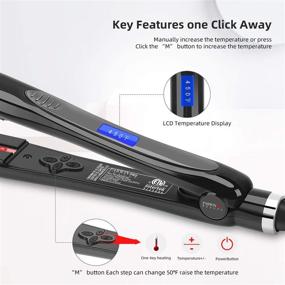 img 2 attached to PARWIN PRO BEAUTY Flat Iron Infrared 1 1/4 дюйма: эффективное выпрямление волос с регулировкой температуры и двойным напряжением