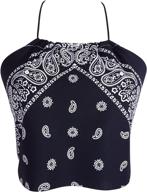 downright bandanas: women's bandana halter shirt - enhancing your style with scarves & wraps logo