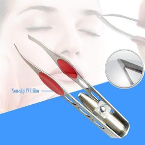 img 2 attached to Lighted Stainless Steel Eyebrow Tweezers with LED, Professional Makeup Tool for Hair Removal - 2pcs