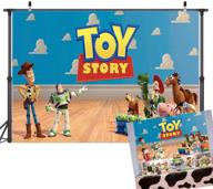 🎥 фотографический фон toy story theme: захватывающий tj 5x3ft фон голубое небо, белые облака для запоминающихся детских мероприятий. логотип