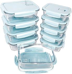 img 4 attached to ZRRHOO 20 🍲 Piece Glass Food Storage Set